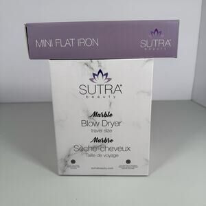 Sutra beauty NWT Mini Flat Iron Purple & Travel size Blow Dryer Marble